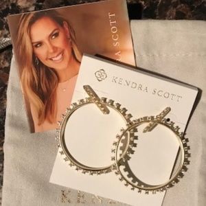 Kendra Scott Charlie Grace Hoop Earrings in Gold